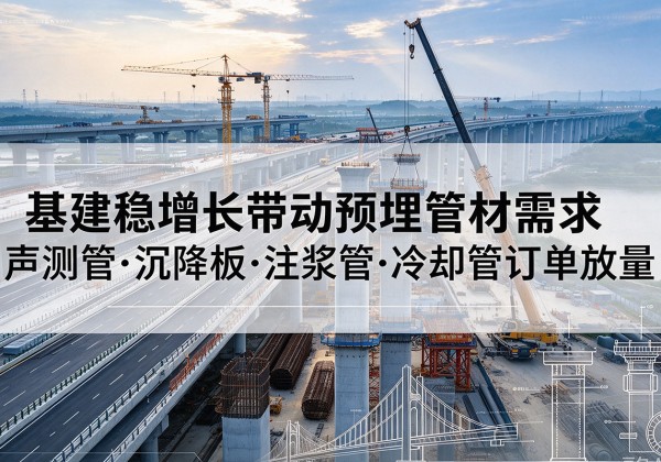 兰山基建稳增长带动预埋监测管材需求，声测管、沉降板、注浆管订单持续放量