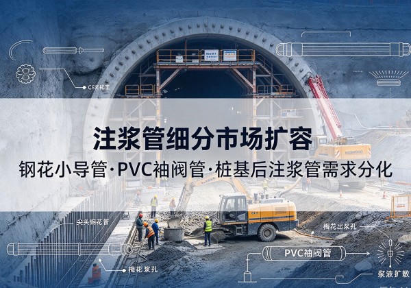 兰山注浆管细分市场扩容，隧道钢花小导管、PVC 袖阀管、桩基后注浆管需求分化